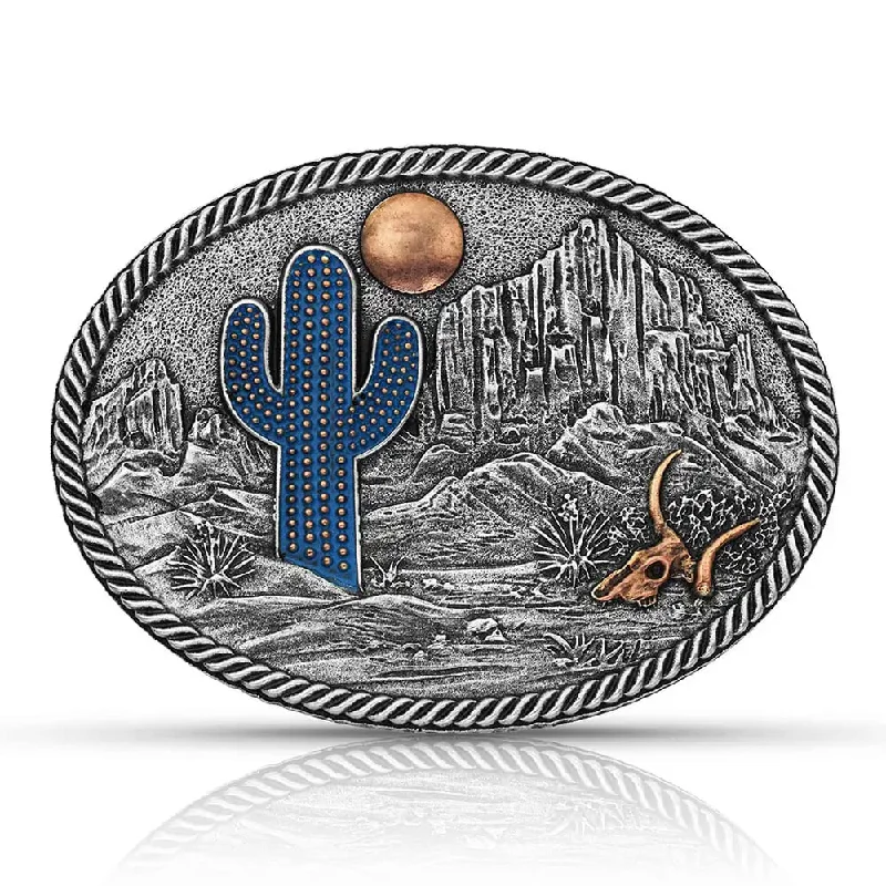 Montana Silversmiths Desert Moon Cactus Attitude Buckle