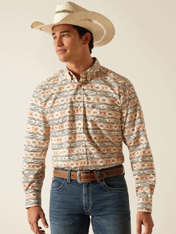 Ariat 10048370 Mens Timothy Classic Fit Shirt Apricot Blush