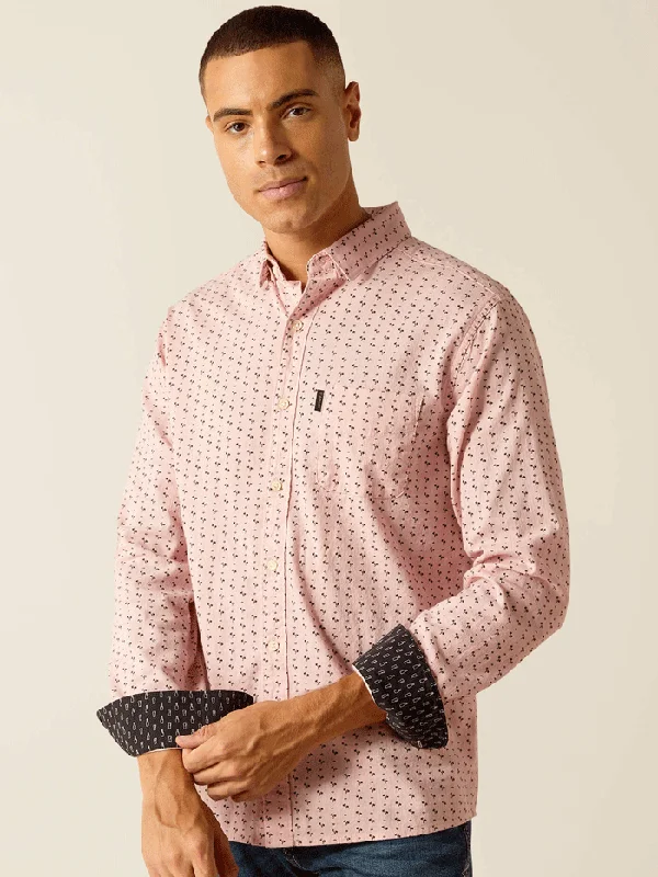 Ariat 10048630 Mens Marshall Stretch Modern Fit Shirt Rose