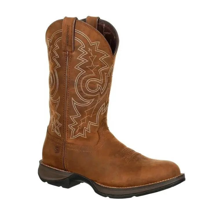 Men's western boots with a leather lining and a padded insoleDurango Rebel Waterproof Western Boot DDB0163