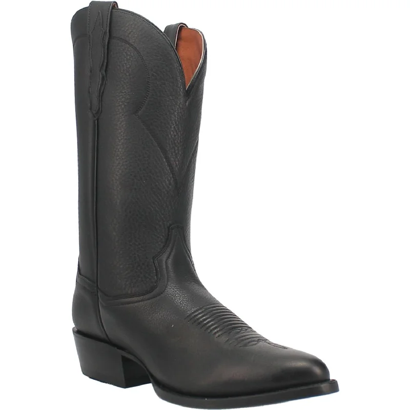 Men's western boots with a decorative inlay on the toe and heelDan Post Men's Pike Leather Boot DP2480