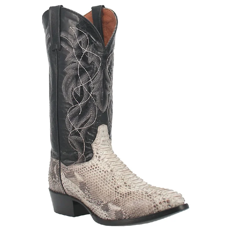 DP3036 Dan Post Men's Manning Python Cowboy Boot- Natural/Black