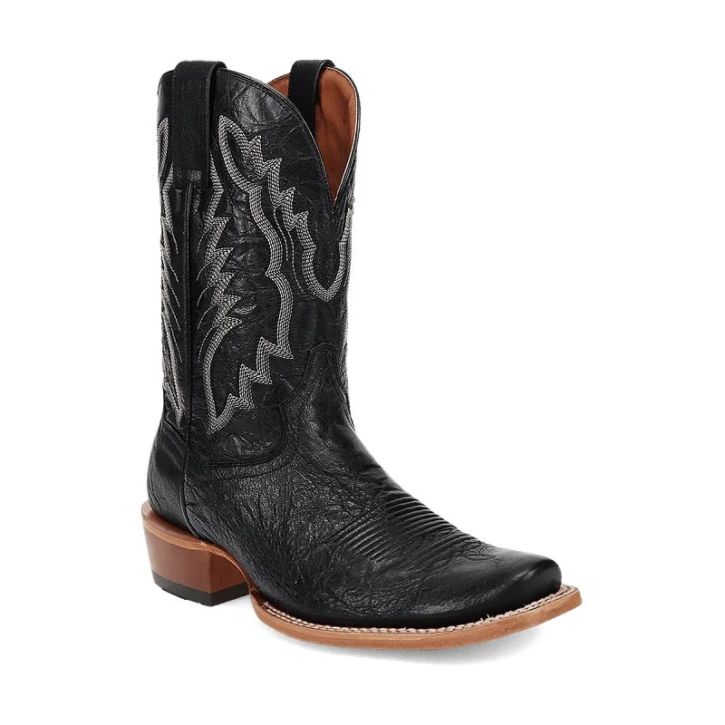 Men's western boots with a concho - studded strap and a pointed toeDan Post Men's Boerne Leather Boot DP5025