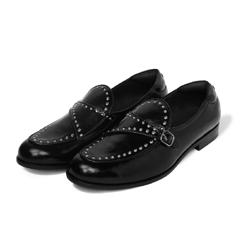 Goliath - Black Rivet Monk Slip-On