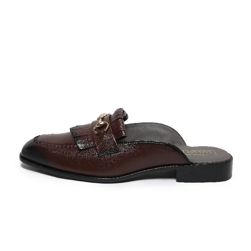 GUSTOSO - DARK TAN MULE