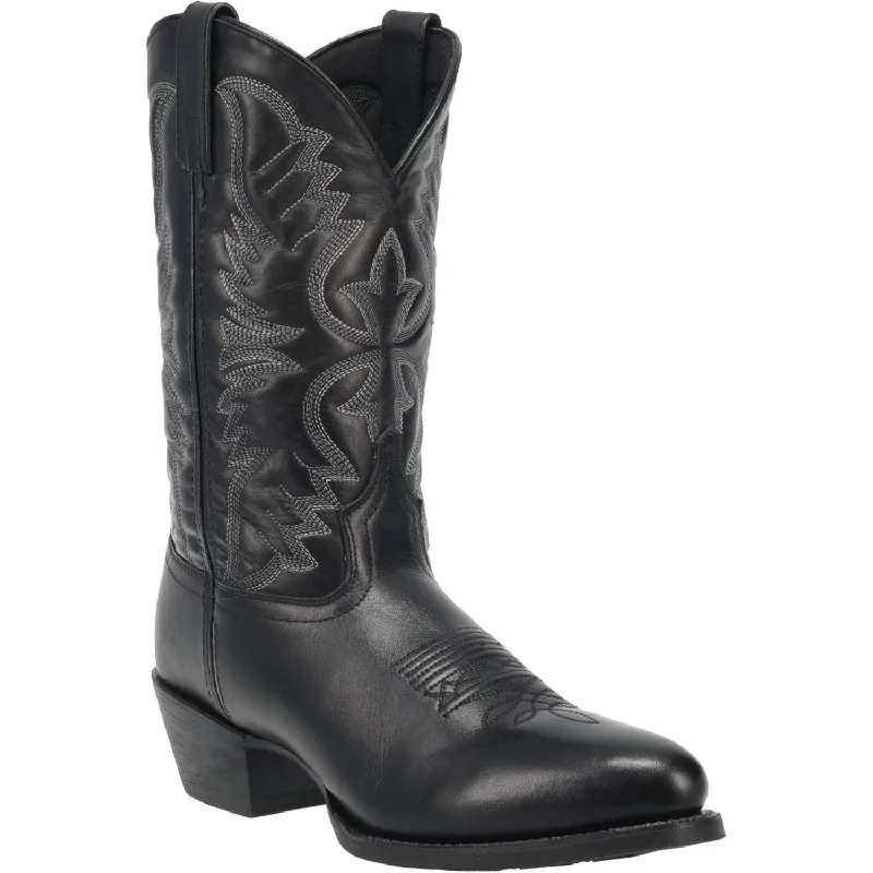 Men's western boots with a high - heeled design and a pointed toeLaredo Men's Birchwood Black Leather Boot 68450