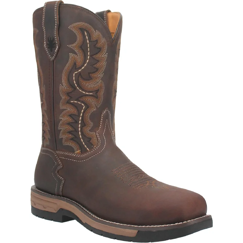 Western - style men's boots with intricate tooling and stitchingLaredo Men's Stringfellow Steel Toe Work Boot 6921