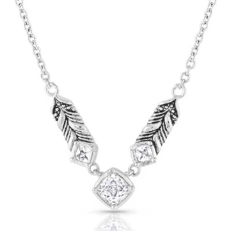 Montana Silversmiths Sparkling Wheat Crystal Necklace