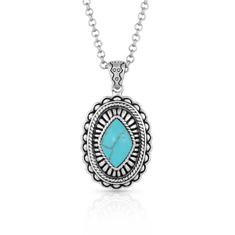 Montana Silversmiths Turquoise Magic Stamped Pendant Necklace