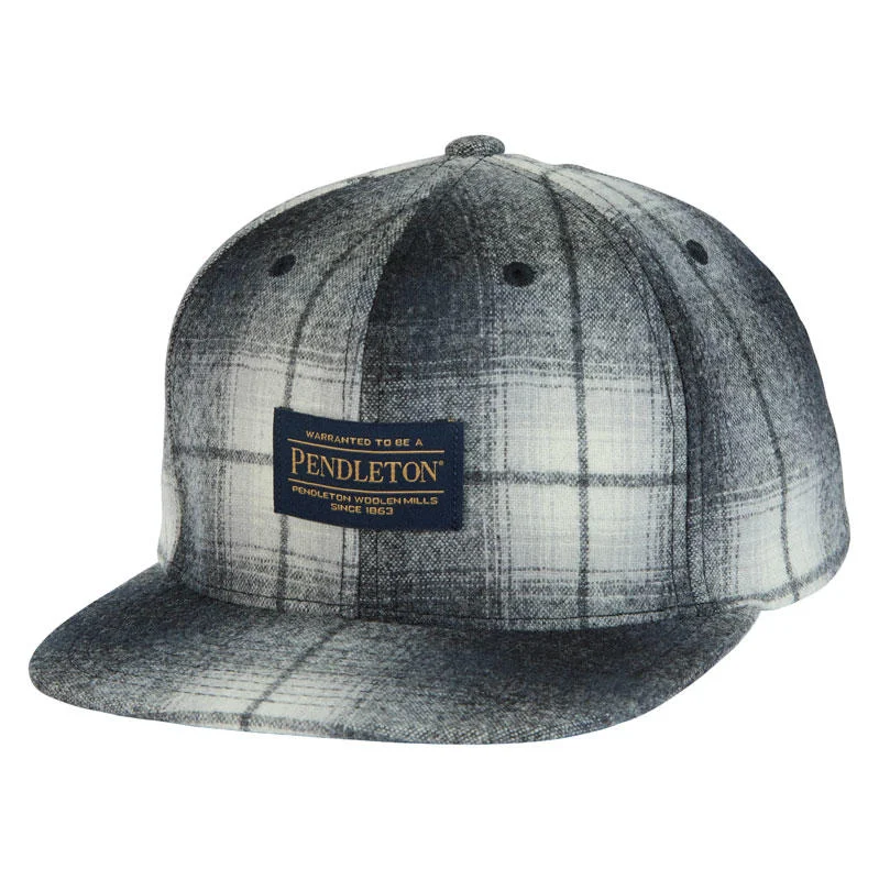 Pendleton | Black Ombre Plaid Flat Brim Cap