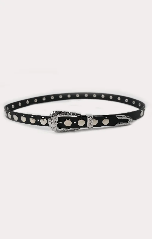 Petit Moments Phoenix Disco Stud Belt ~ Black/Silver