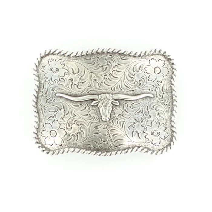 Rectangle Rope Edge Longhorn Buckle