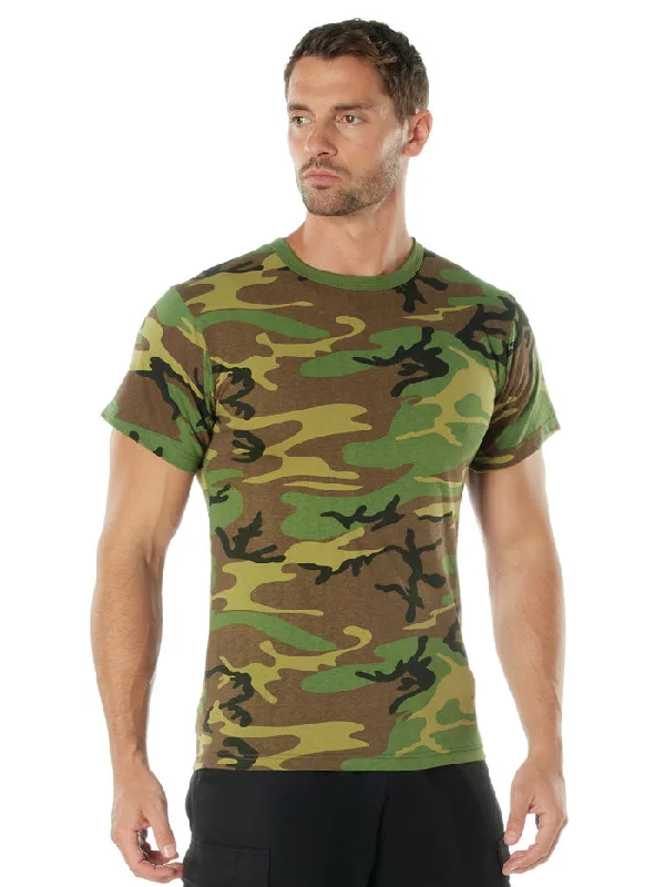 Rothco 8777 Mens Short Sleeve T-Shirt Woodland Camo