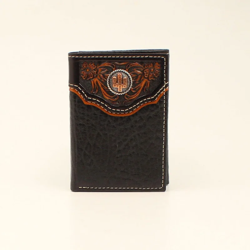 Nocona Trifold Floral Embossed Wallet