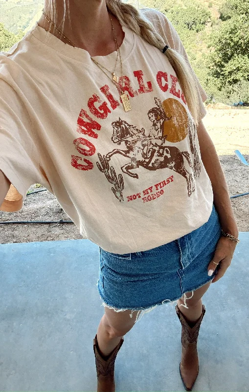 Travis Tee ~ Distressed Cowgirl Graphic