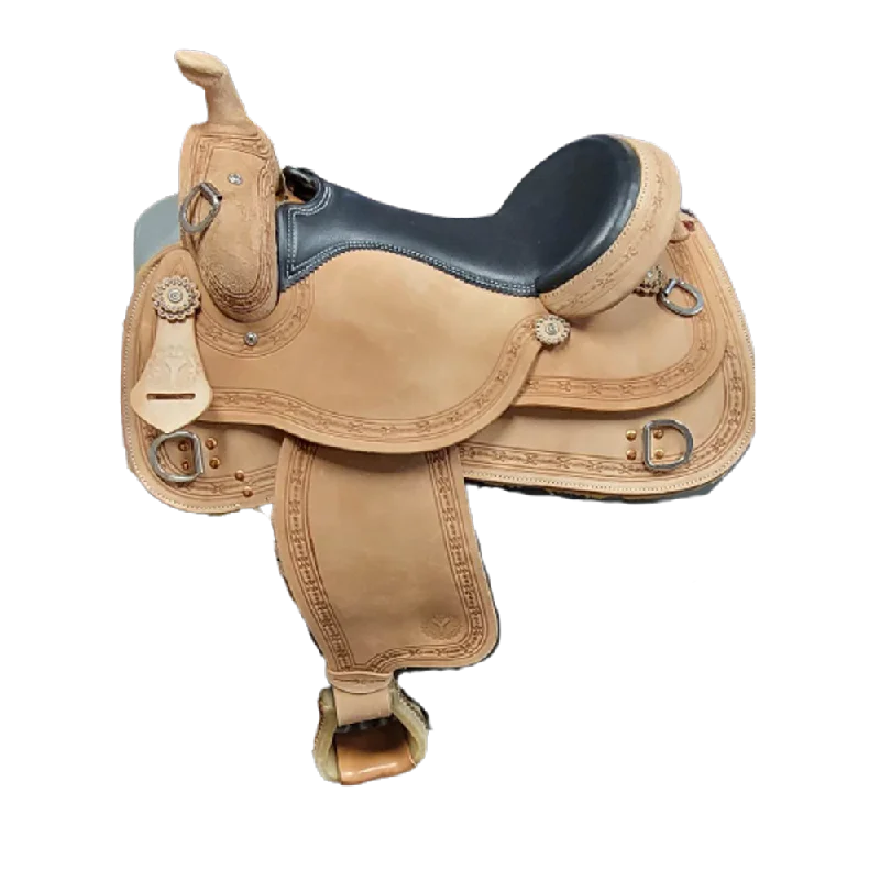 WH02-1609-05  Wire Horse Custom Rough Out Show Work Trainer Saddle By Circle Y